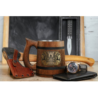 Sorcerer Dungeons and Dragons wooden mug