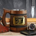 Superdad personalized beer mug