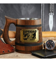 Superdad personalized beer mug