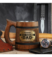 The Best Fucking Dad personalized beer mug