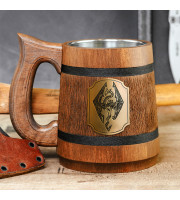 Mug with a Skyrim sign. The Elder Scrolls Stein. Gamer Gift Mug with a Skyrim sign. The Elder Scrolls Stein. Gamer Gift
