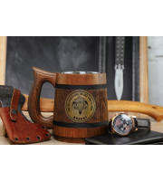 The Dice Giveth And The Dice Taketh Away Dungeon Master wooden mug