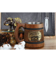 Wooden Groomsman Mug, Hippie Boho Wedding