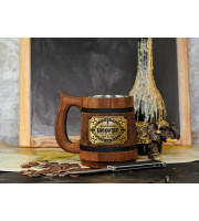 Groomsmen Wooden Gothic Beer Mug