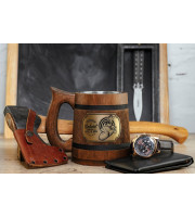 US Army Custom Wooden Mug, Navy Air Force Groomsmen Gift