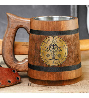 Gondor White Tree wooden stein