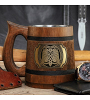 Odin's Raven Huginn and Muninn Viking Mug