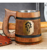 Engraved Mug Horde sign, Warcraft Wooden Gift Engraved Mug Horde sign, Warcraft Wooden Gift