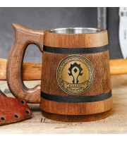 For the Horde Geek Mug, Warcraft Personalized Wooden Gift